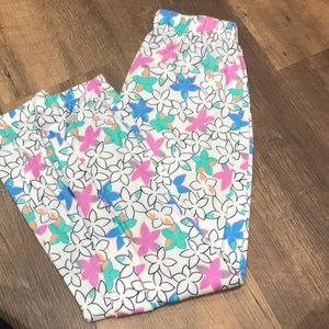 Cozy flower pajama bottoms